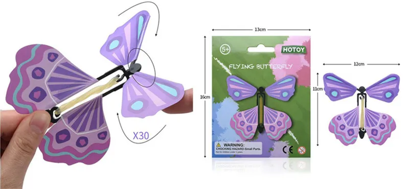 5 шт. Волшебные Летающие бабочки маленькие Волшебные трюки смешной сюрприз Шутка игрушки для детей удивительная Волшебная бабочка