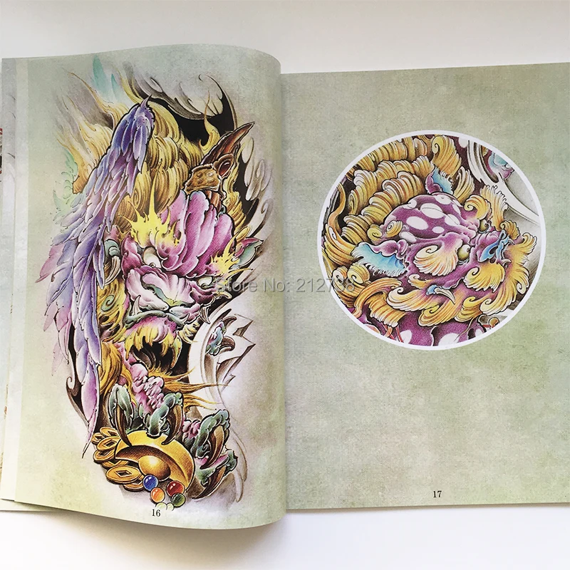А4 японский стиль традиционная Татуировка флэш Будда Цветок Король обезьян книга 60 страниц