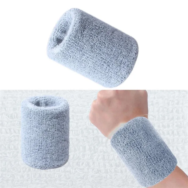 

Quality Cotton Wristbands prevent sweating solid color Wrist Band Bands Sweatbands Unisex Sweat Band for Sport Tennis #20