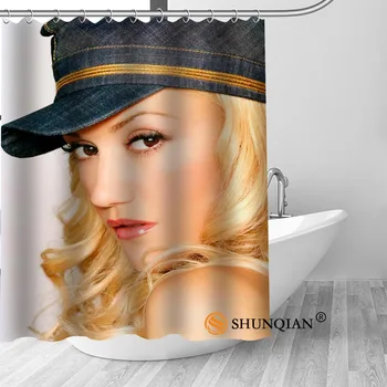 

ShunQian Custom Gwen Stefani Fabric Hot sale Modern Shower Curtain Bathroom 3D Waterproof 12 Hooks For The Bathroom High Quality