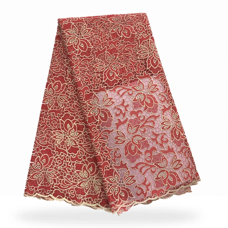 

African lace fabrics high quality latest French mesh lace with stone fabrics for Nigerian evening party dresses