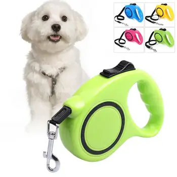 

New and Elegent 3m Automatic Retractable Pet Dog Leash Extending Walking Dog Lead Adjustable Support Wholesale Durable Red