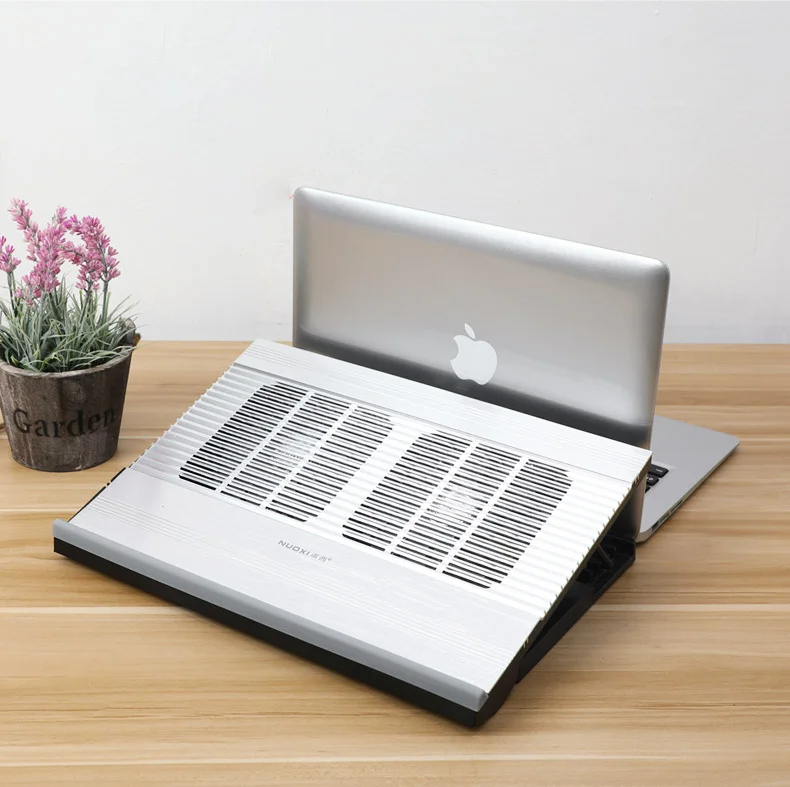 Ноутбук 2 вентилятора кулер подходит 9-17 дюймов для ноутбука ПК компьютер охлаждающая подставка для игр Высокое качество алюминиевый сплав Подставка для ноутбука
