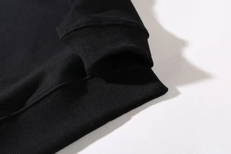 Sleeve Embroidery Crane Pullover Hoodies 6