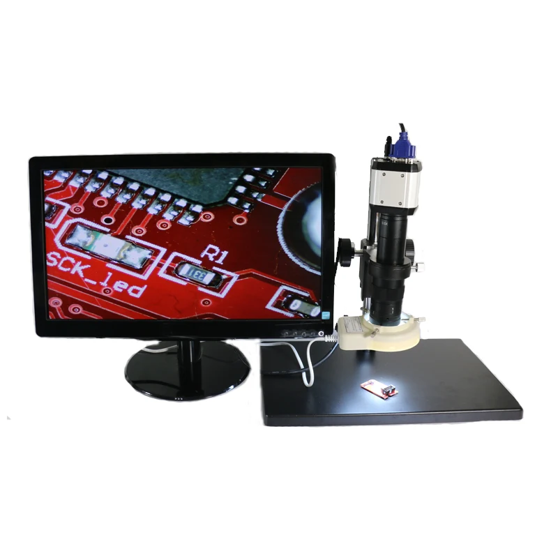 

3 in 1 HD Digital Industrial Microscope Camera Magnifier VGA USB AV TV 180X 300X C-Mount lens zoom measurement microscopio