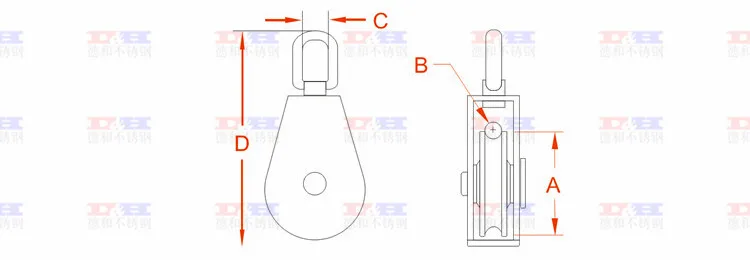 m20 m25 m32 m50, durável, giratório, 304, polia de roda dupla