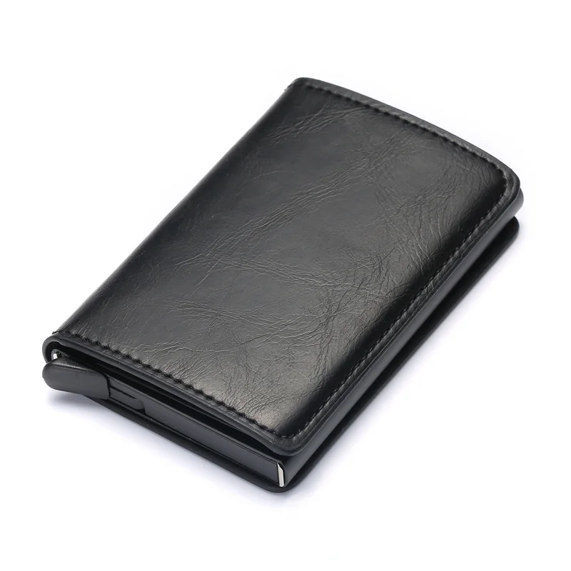 

BISI GORO RFID Credit Card Wallets Blocking High Quality Slim Aluminum Box Card Holders Solid Colorful Mini Wallet Drop-shipping