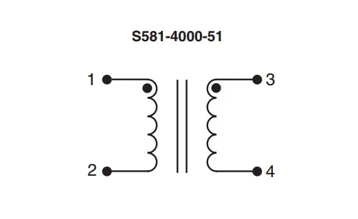 S581-4000-51 SMD common mode inductor 1.17MH 1.22A common mode choke inductor low RF interference magnetic ring 5