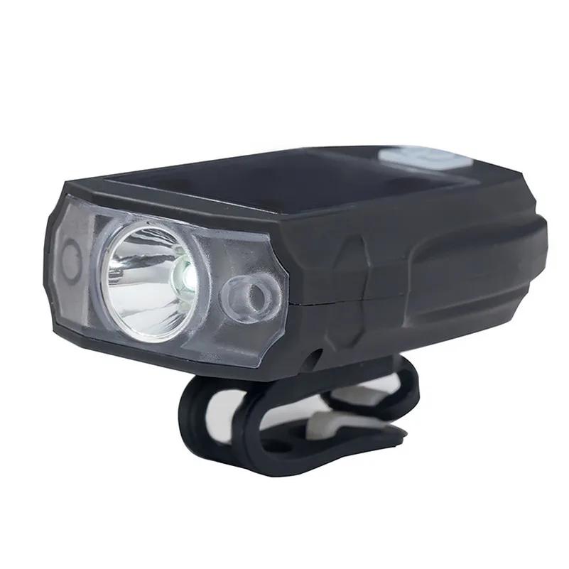 Bike light led flashlight Waterproof Bicycle Solar LED Front Light Rechargeable USB Headlight Lamp #4A24 (5)