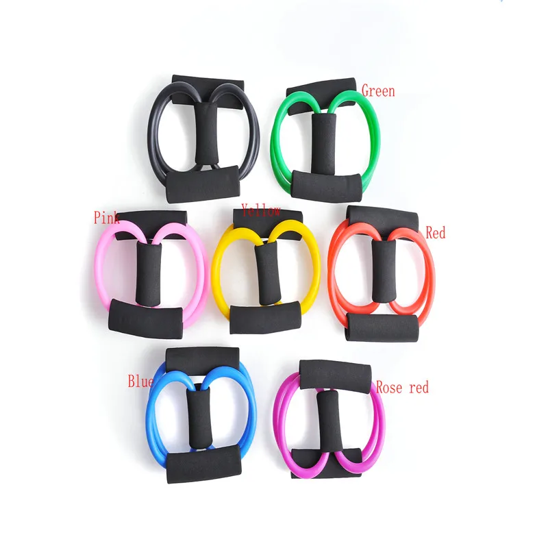 

Hot Resistance 8 Type Muscle Chest Expander Rope Workout Pulling Exerciser Fitness Exercise Tube Sports Yoga Resistance Band