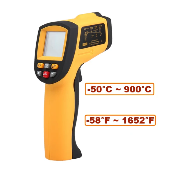 

GM900 Infrared Thermodetector LCD Screen Display Infrared Thermometer Surface Temperature Checker with User Manual