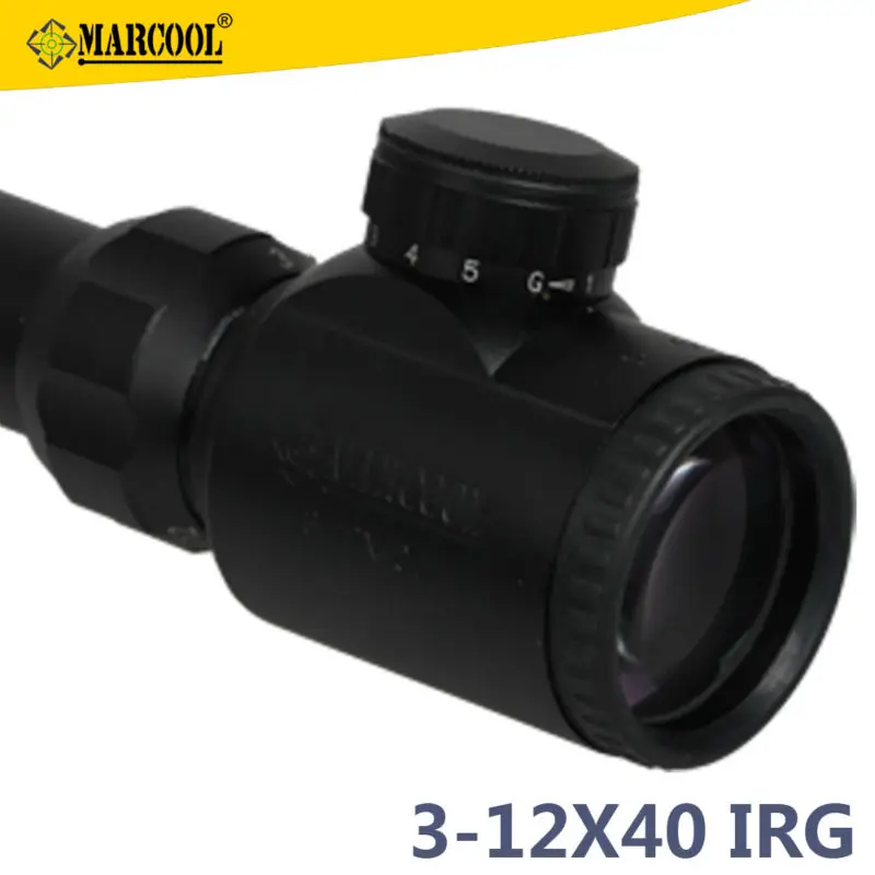 HY1092 MARCOOL 3-12X40 IRG Riflscope with Plex red dot -D
