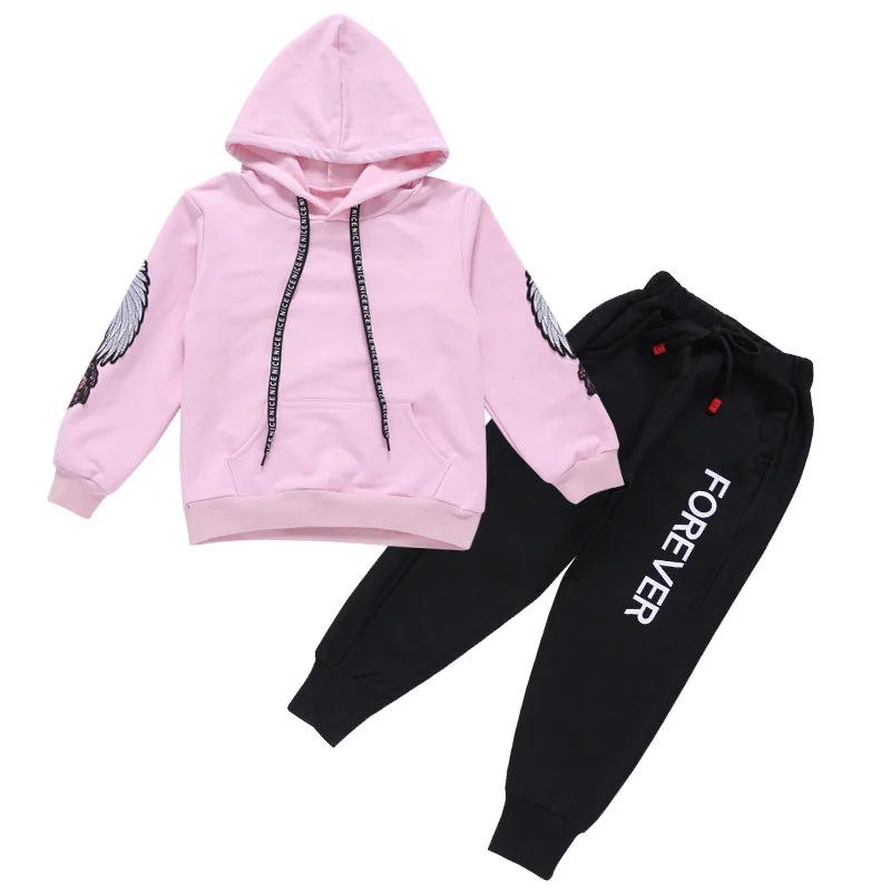 

Baby Girl Clothes Children Suits Toddler Girls Spring Autumn Clothing Set Pattern Pullover+letter Pants 2cs Teenager Sports Wear