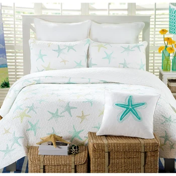 

white Embroidery Quilts TWIN Size200x230cm cotton Quilting SINGLE BED Handmade Bedspread waterwash quilt sheet Bedcover 3pcs Set