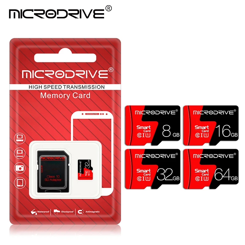 Подлинная Оригинальная карта Micro sd класса 10 SDXC 64 Гб высокоскоростная карта памяти SDHC 32 ГБ 16 ГБ 8 ГБ C10 флеш-карта Tarjeta Micro sd карта