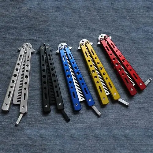 Hot Professional No Blade Butterfly Knife Shape Design Comb Butterfly