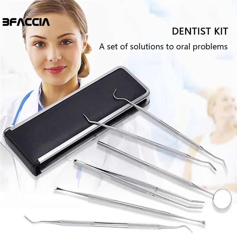 

Bfaccia 6pcs Dental Tartar Scraper Tool Tooth Cleaner Calculus Plaque Remover Mouth Kits Scaler Teeth Whitening Suit Dental Care