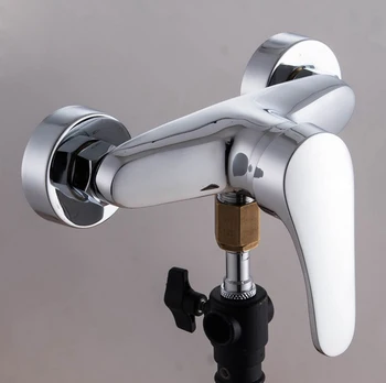 

Free shipping inwall mounted brass shower faucet from senducs sanitary ware by single handle dual hole bathroom shower faucet