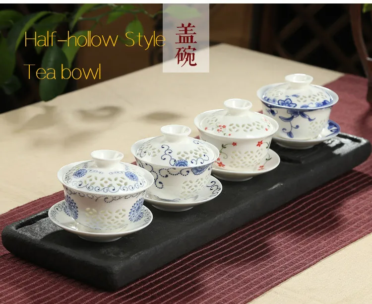 180 мл емкость полуполый чайная чаша китайский Tureen KungFu, чайный набор Gaiwan Чайник, керамическая миска с крышкой чаша чайный сервиз