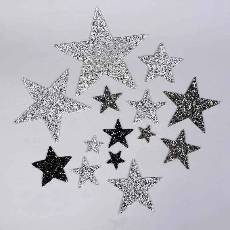 

Shining Crystal Rhinestone Star Iron on Patches for Clothing Stickers Stripes on Clothes Appliques Iron-on Transfers DIY Badge