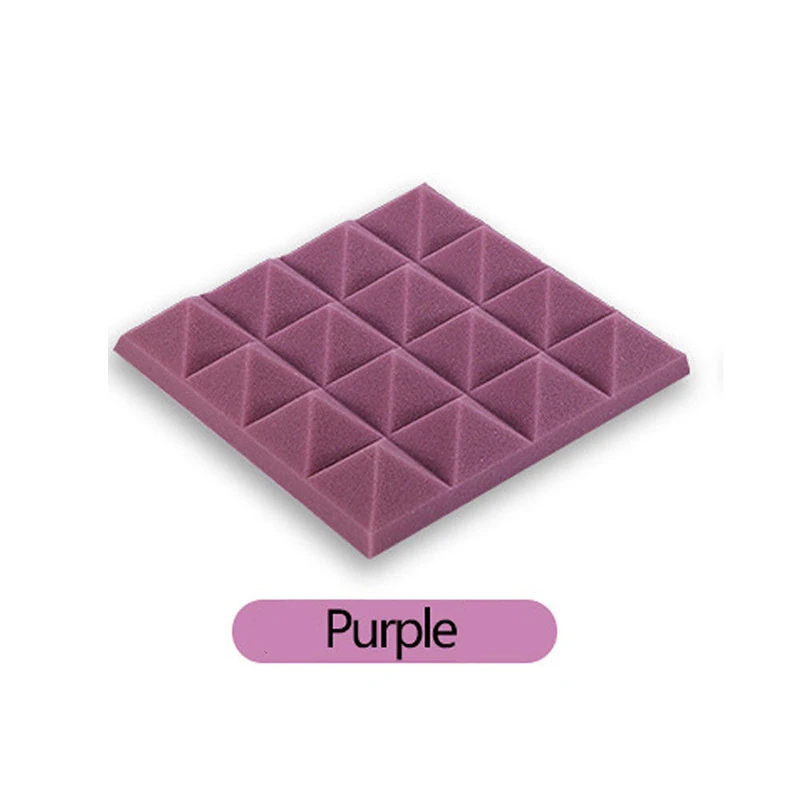 25*25*3 см 10 шт./лот, противошумная квадратная Настенная Наклейка s, полезная Звуконепроницаемая, шумостойкая, для домашнего декора, хорошая Экологичная наклейка, 7 цветов - Цвет: purple