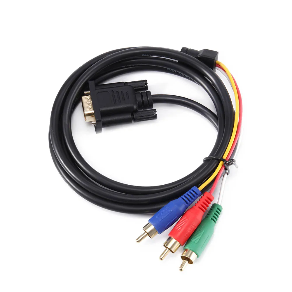Кабель соединитель 1 5 м VGA 3 RCA для ТВ ПК ноутбука компьютера SGA998|Кабели HDMI| |