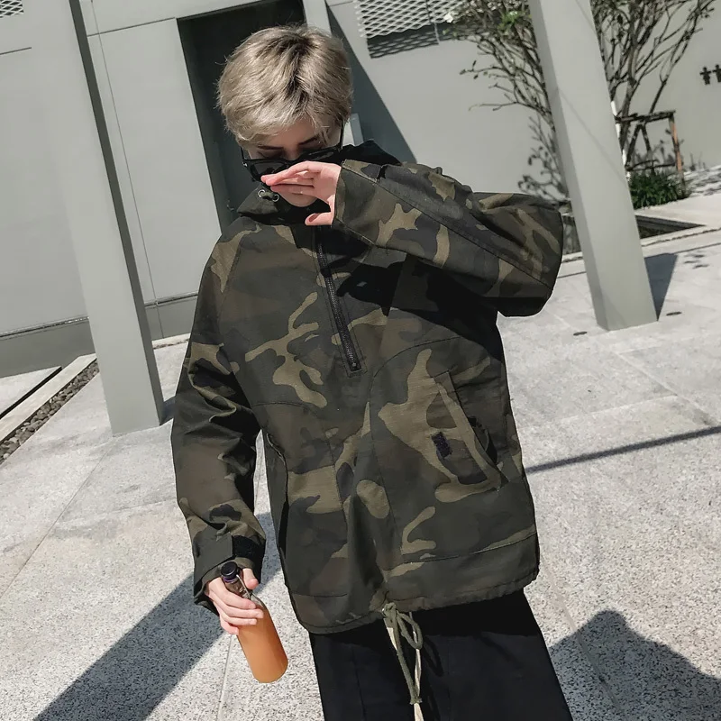 Spring New Fashion Camo Jacket Men Casual Military Wind Hooded Jacket Man Streetwear Hip Hop Loose Bomber Jacket Male Clothes Spring New Fashion Camo Jacket Men Casual Military Wind Hooded Jacket Man Streetwear Hip Hop Loose Bomber Jacket Male Clothes