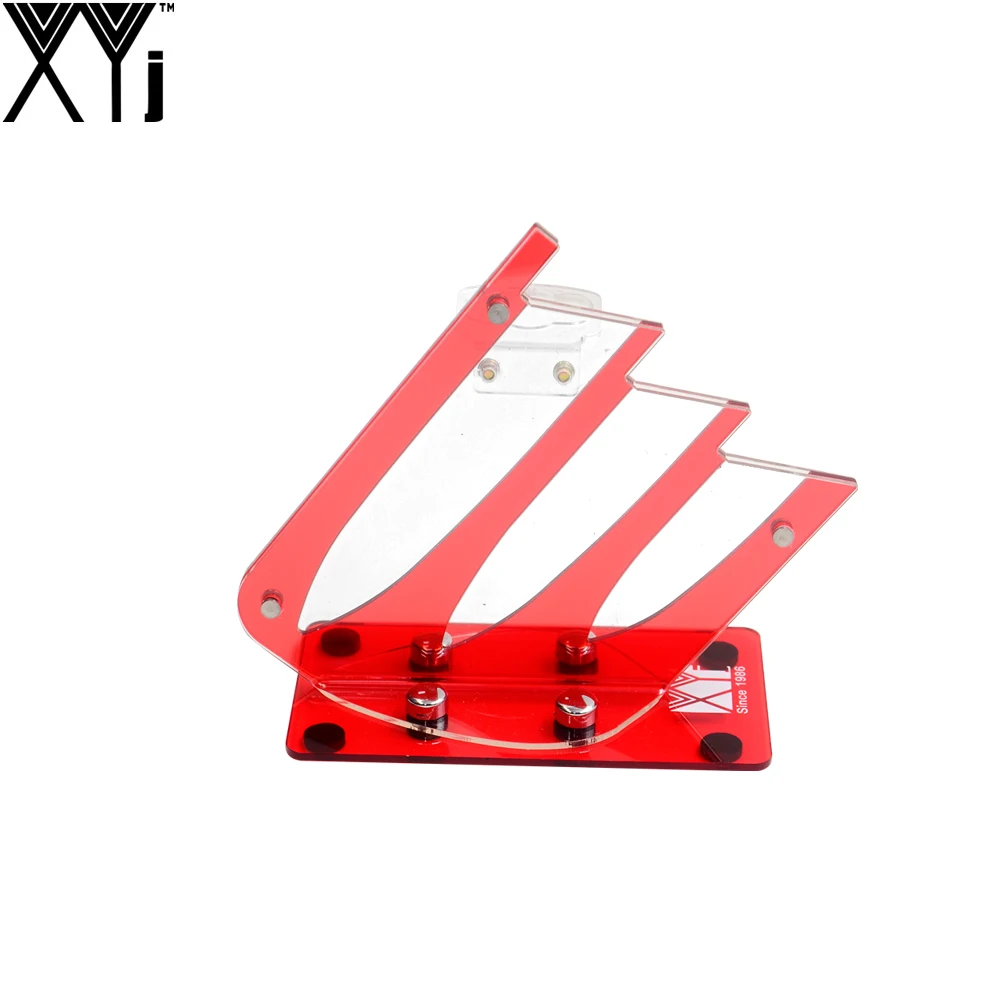 

XYj Knife Holder For 3 Pieces Ceramic Knives + Peeler Red Acrylic Knife Stand Best Kitchen Helper Hot Sale Cooking Tool Block