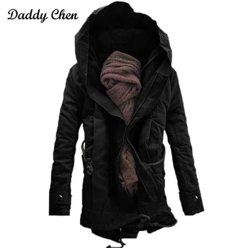 

Brand high quality winter warm men parka coat men's hooded jacket coats casual thick cotton padded zipper close jaqueta parkas J