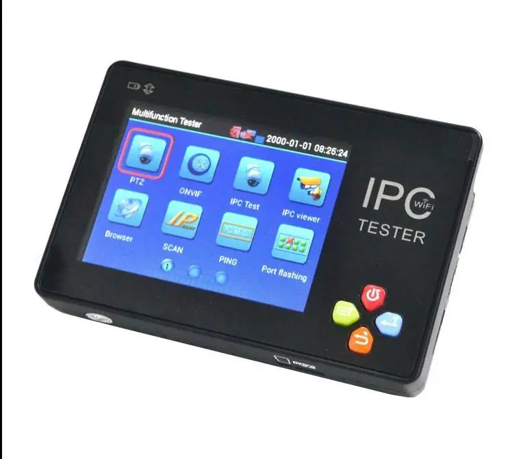IPC-1600 Portable Wrist 3.5" Touch LCD Screen IP Analog Network Camera Tester PTZ Control