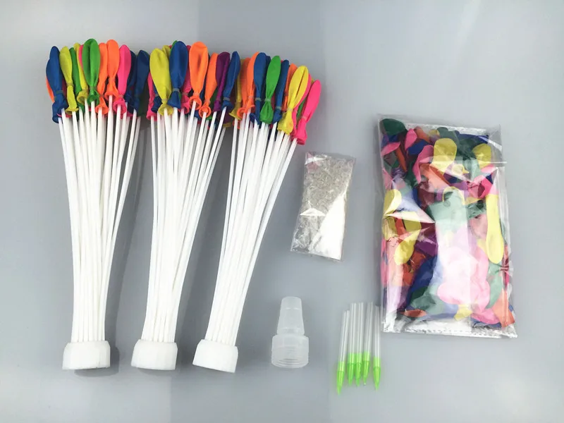 Water Balloons Refill Kit 3 sets Straws 500 Balloons 500 Rubber Bands 3 Tool