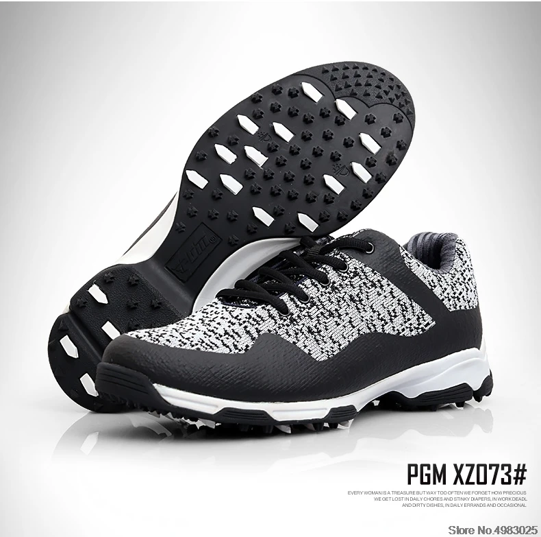 Pgm мужские кроссовки для гольфа на подушке, кроссовки с дышащей сеткой, кроссовки с шипами, нескользящая обувь, амортизирующие кроссовки для гольфа AA10106