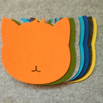 

Candy Color Felt Cartoon Cat Mouse Pads 20CM Anti-slip Mice Comfort Gaming Mouse Pad