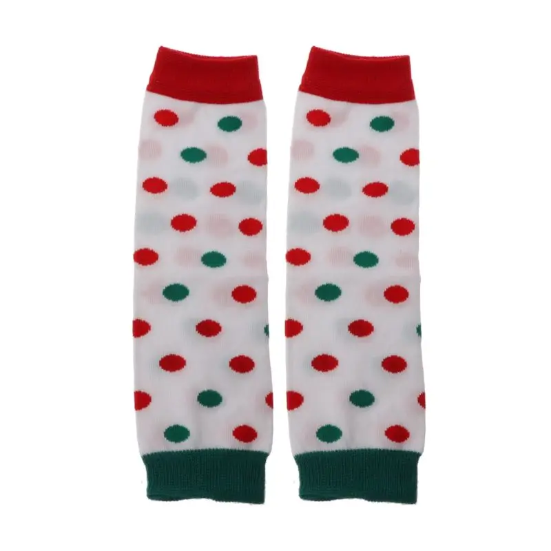 Рождественские гетры для девочек и мальчиков; хлопковые леггинсы в полоску с оборками; 14 цветов; детские носки для ползания - Цвет: 3