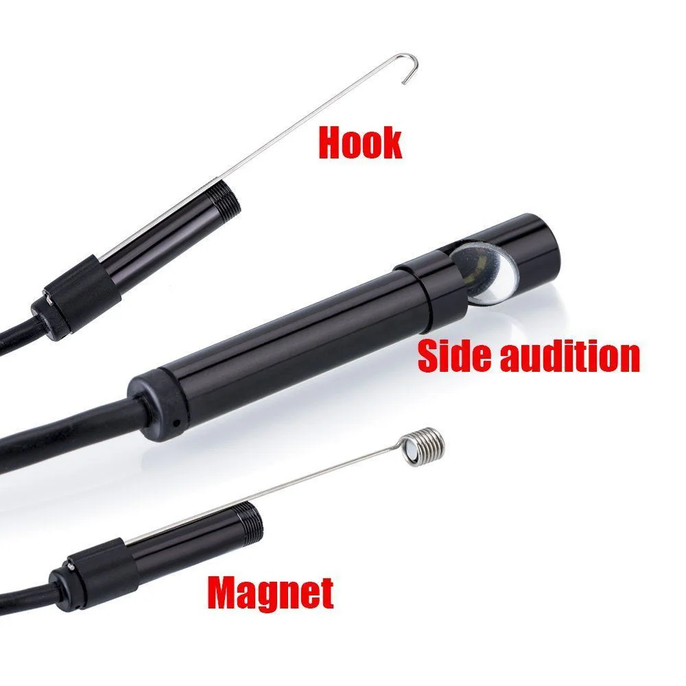 Cámara de inspección de tuberías HD 720P USB alcantarillado desagüe endoscopio vídeo impermeable 5 M