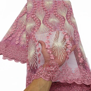 

stylish African Lace Fabric 2019 Embroidered French Laces Fabric High Quality French Tulle Lace Fabric For Wedding Party Dress