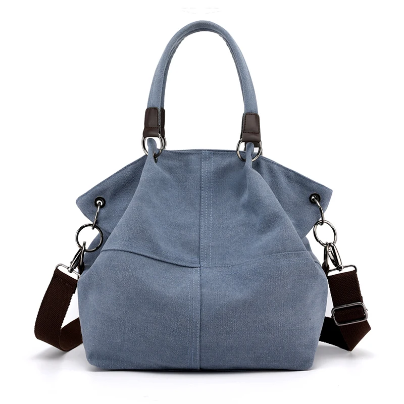 

Vintage Canvas Women Handbag Casual Totes Padded Large Capacity Ladies Handbag College Shoulder Bag Casual Daily