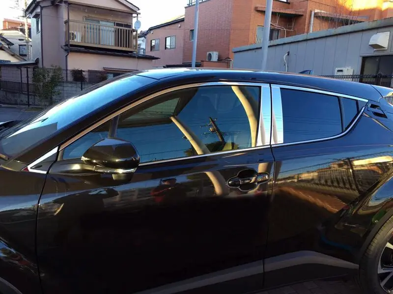 Chrome Stainless Steel Upper Window Trim+Central Pillar Cover Trims 6-16PC For Toyota C-HR C HR 2016 2017 | Автомобили и