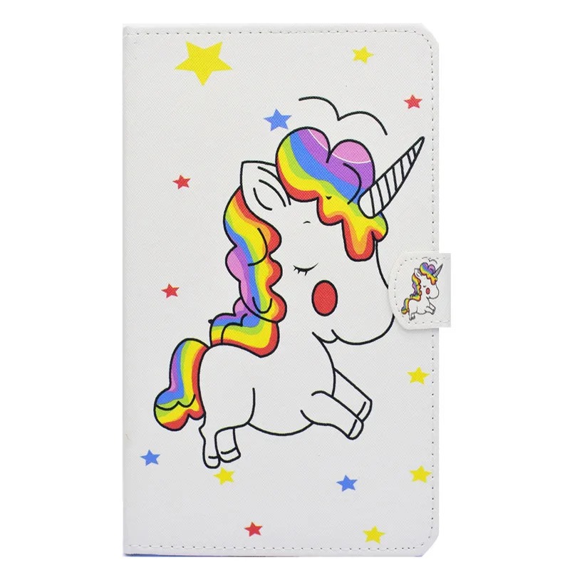 Wekays For Amazon HD8 2017 2016 Cartoon Unicorn Leather Case For Amazon Kindle Fire HD8 HD 8 2017 2016 8.0