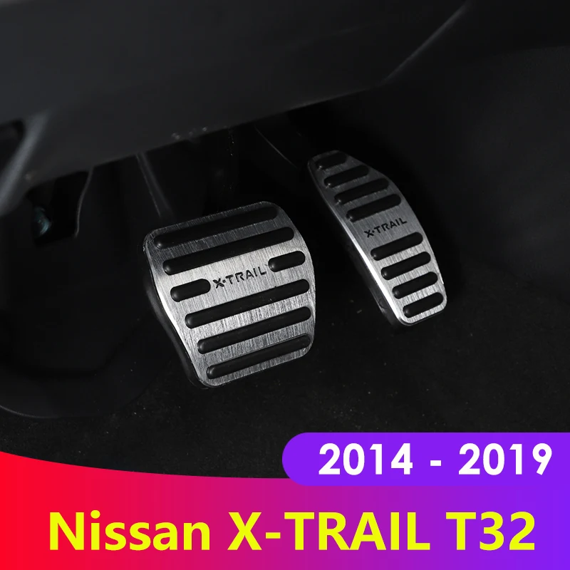 

Aluminum alloy Car Accelerator Gas Brake Pedal Cover Case AT For Nissan X-Trail X Trail XTrail T32 2014 2015 2016 2017 2018 2019