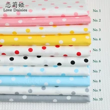 Хлопок конфеты горошек саржевая Ткань DIY для детей постельный принадлежности подушки одежда платье ручная работа стеганая Лоскутная Ткань ткани