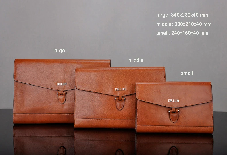 

Genuine Leather Dress men's Messenger Bag Document Bags briefcase male men leather bag handbags file folder padfolio 1231A