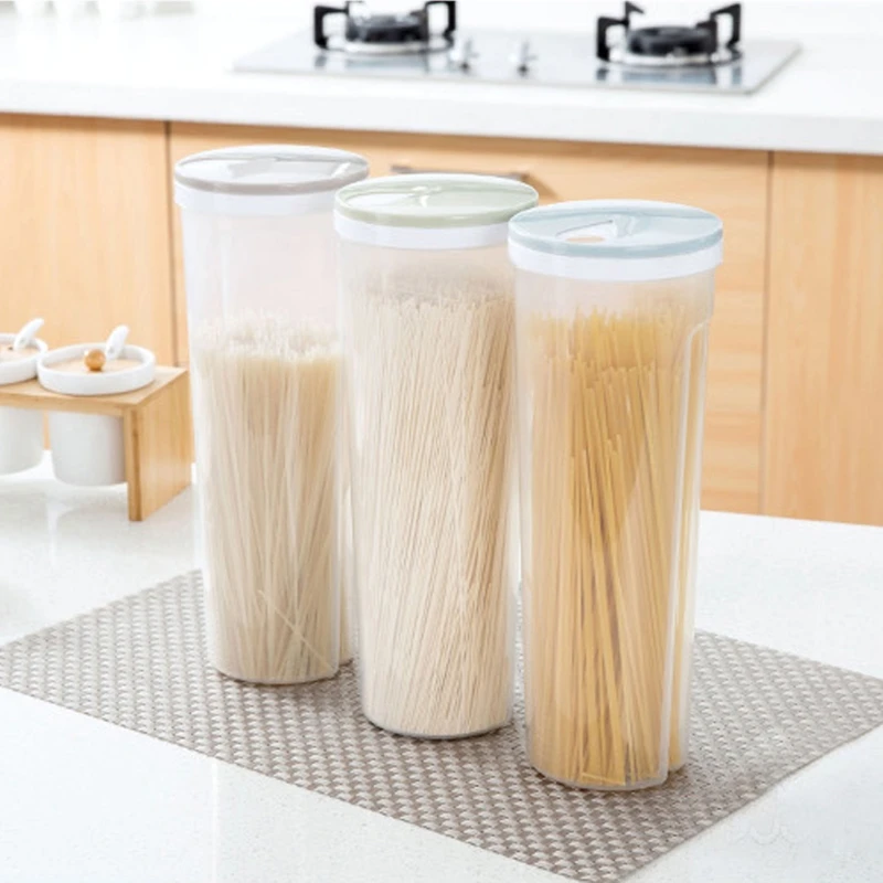 

High Quality New Cylinder Shaped Noodle Container Spaghetti Canister Cereal Crisper Grains Box Nov2
