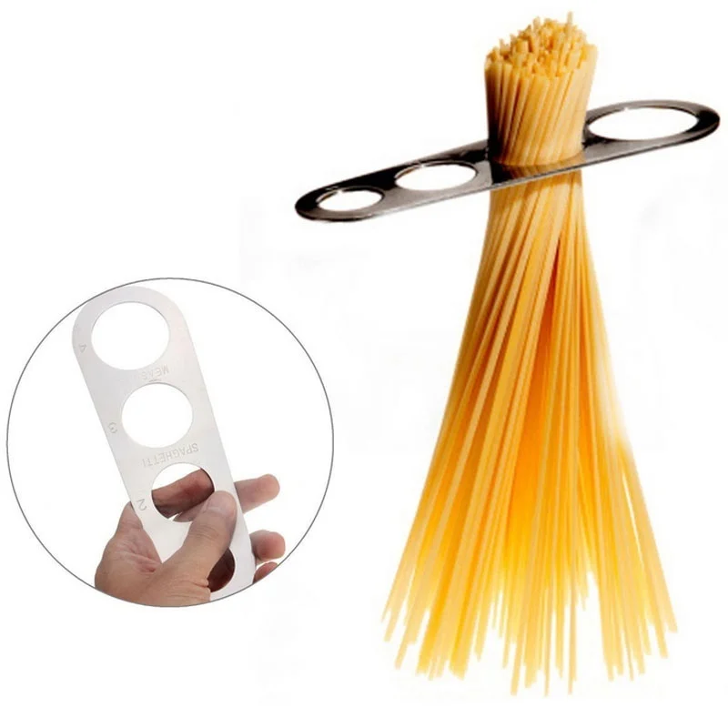 karrychen Stainless Steel Spaghetti Measurer Tool Pasta Portion Control Gadgets 4 Portions 