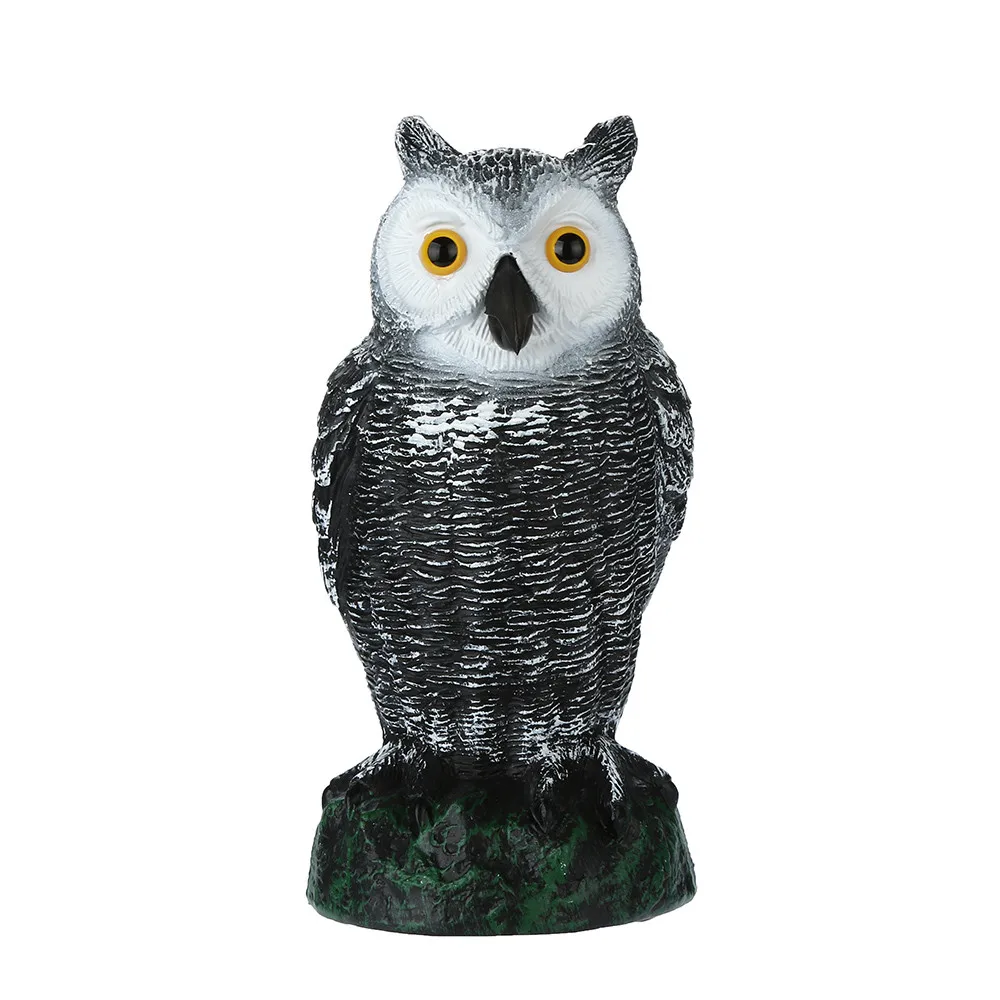 

2019 New Large Realistic Owl Decoy Rotating Head Weed Pest Control Crow Scarecrow decoy of a lifelike animal model hunting 3.18