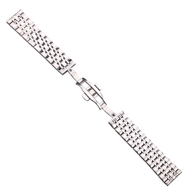 Cena 18mm 20mm 22mm zegarek ze stali nierdzewnej pasek pasek srebrny polerowany mężczyzna luksusowy zamiennik Metal Watchband akcesoria do bransoletki