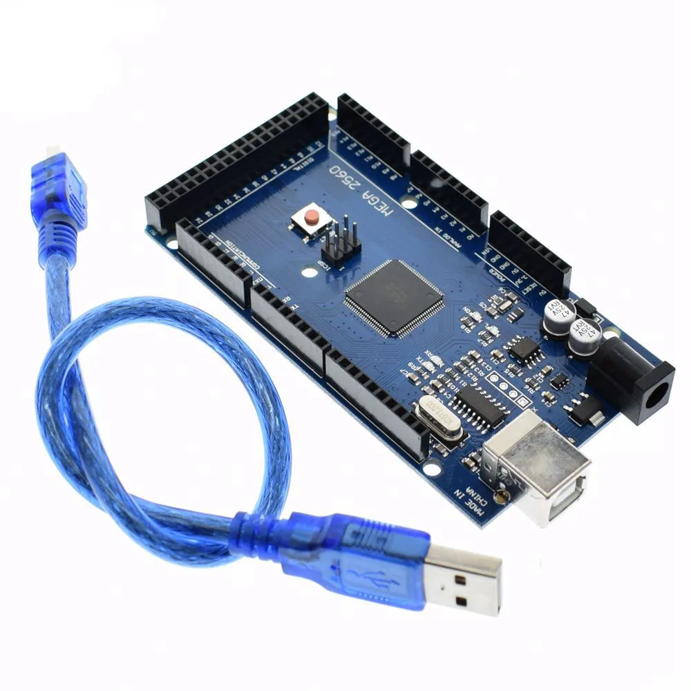 Mega2560 R3 ATmega2560-16AU (1 печатная плата + 1 шт. USB кабель) REV3 для Arduino совместимый без