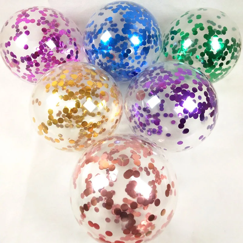 5pcs Happy Birthday Balloons Rose Gold Silver Purple Red Green
