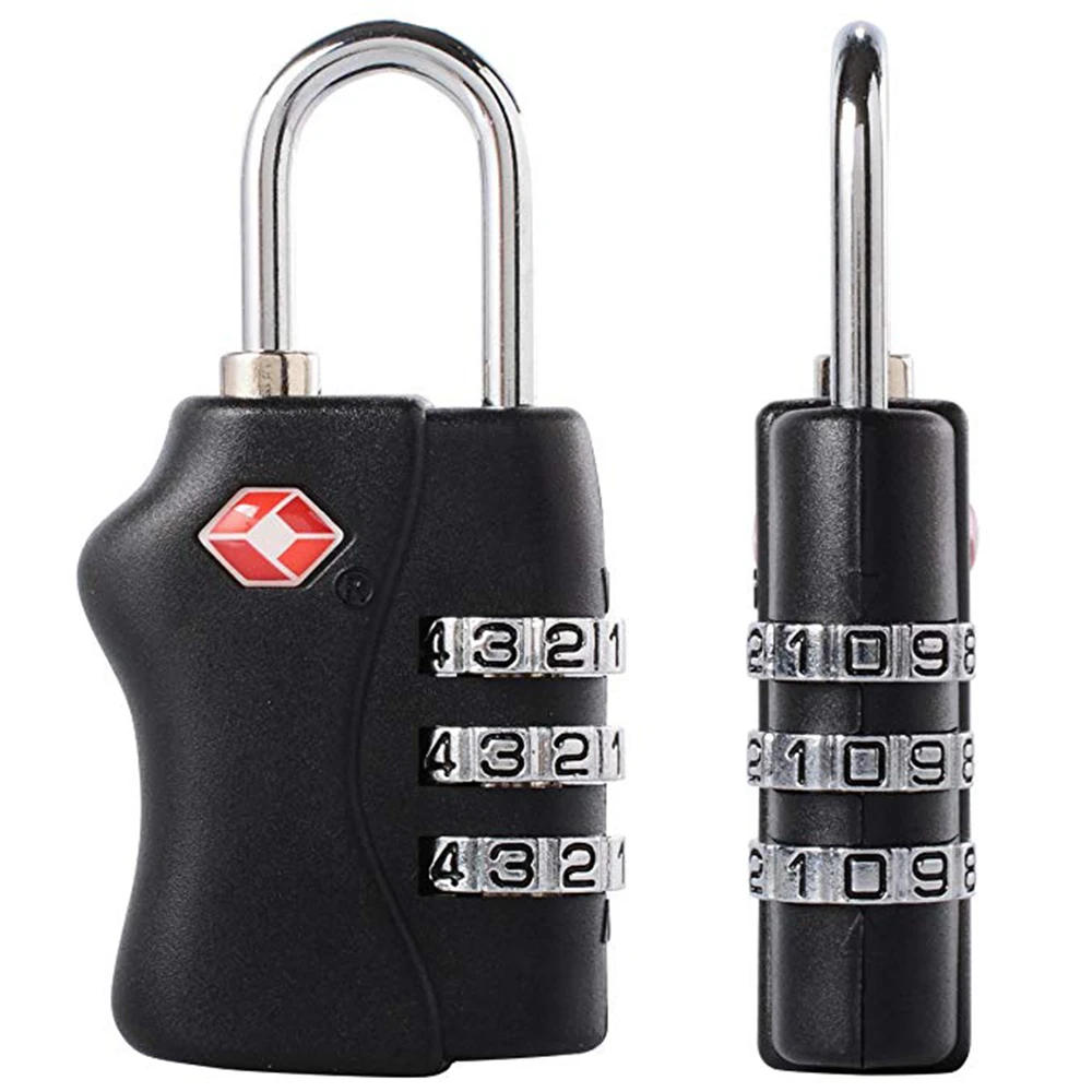 

TSA Resettable 3 Digit Combination Safe Travel Luggage Suitcase Code Lock (Black) AD033