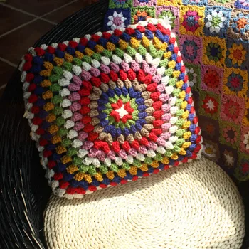 

Handmade Paisley Crochet pillow cushion cover Decorative Cushion Wedding Gift